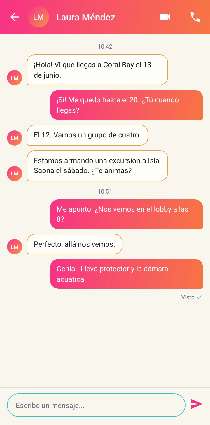 Conversación de chat