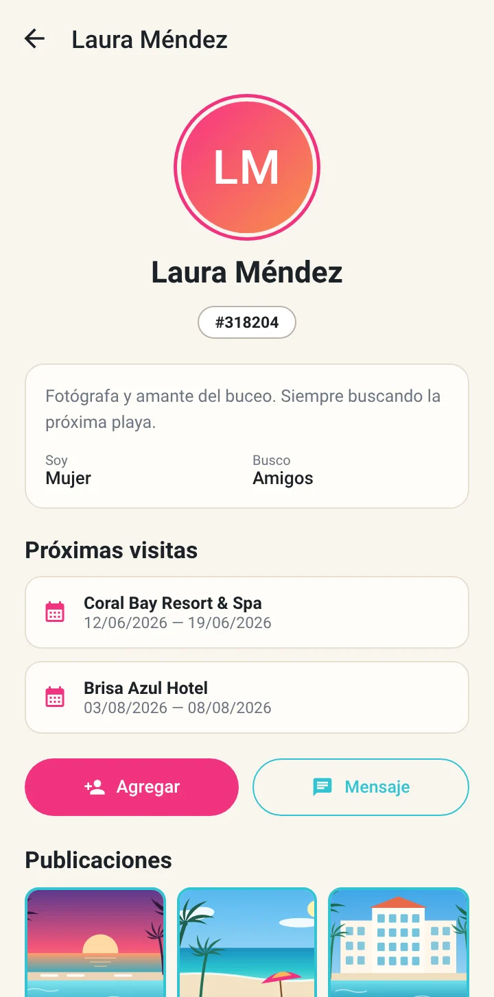 Perfil con próximas visitas